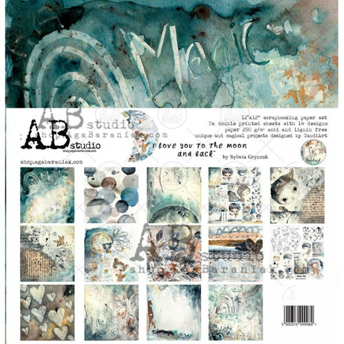 AB Studios Never Too Late 8 Pgs 12x12 Scrapbook Paper Set - TH Decor