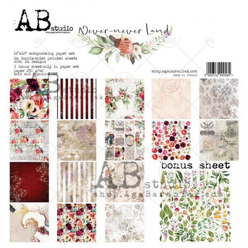 AB Studios Never Never Land Scrapbook Papers 12 x 12 8 pgs