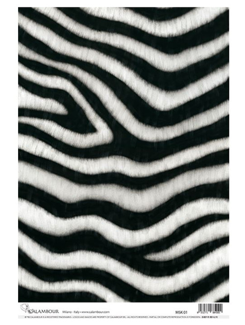 Calambour Animal Print Zebra A3 Rice Paper
