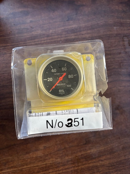NOS Autometer Sport Oil Pressure Gauge