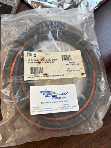 10' Section of 9/16" Gasket for Bomar Hatch