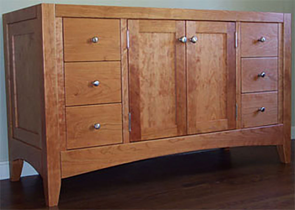 Shaker Style Vanity with heavy legs and arched base rails - Meadowbrook ...