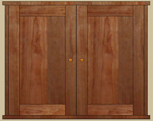 Double Door Painted Wall Mounted Medicine Cabinet 3500 Colors