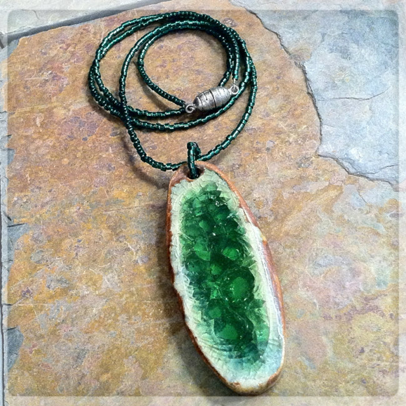 Green Goddess Beaded Necklace