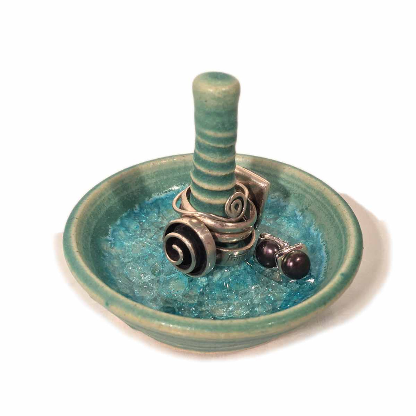 Get Organized! Ring Holders for Small Spaces, Unique Glass Pottery
