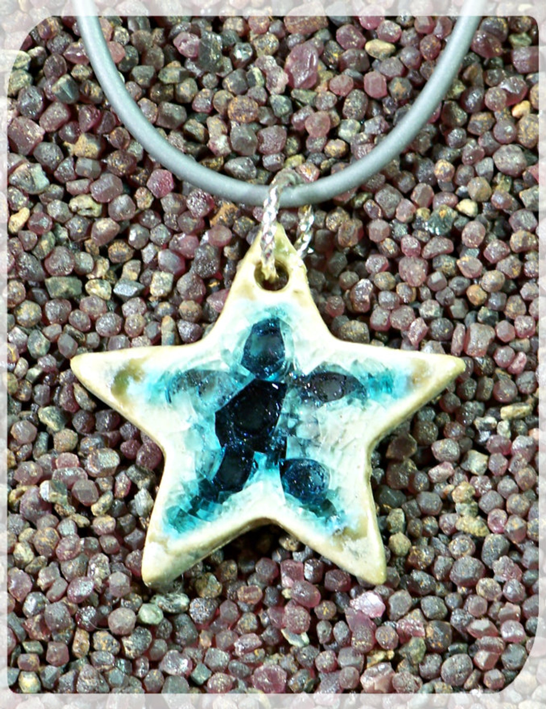 star necklace silver cord