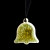 Wedding Bell Ornament - Amber Glass