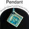 BEADED SQ PENDANT - TROPICAL WATER