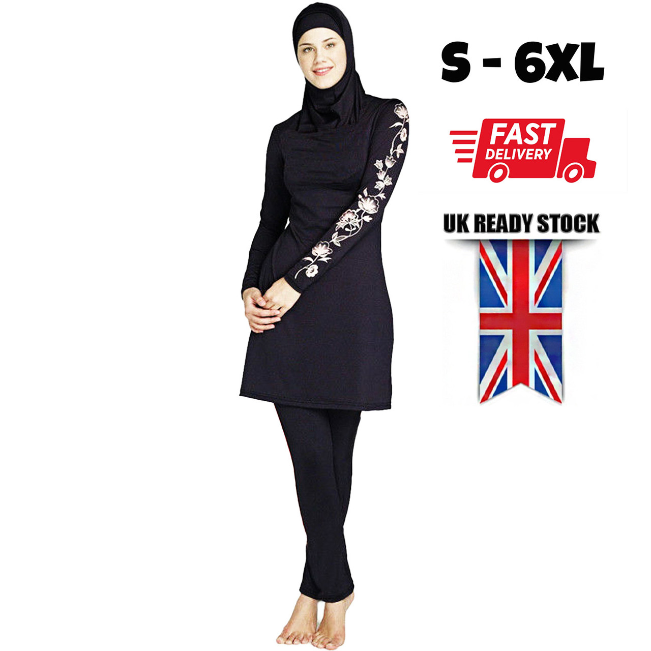 Modest Burkini Muslim Women Swimwear Full Cover Beachwear Islamic