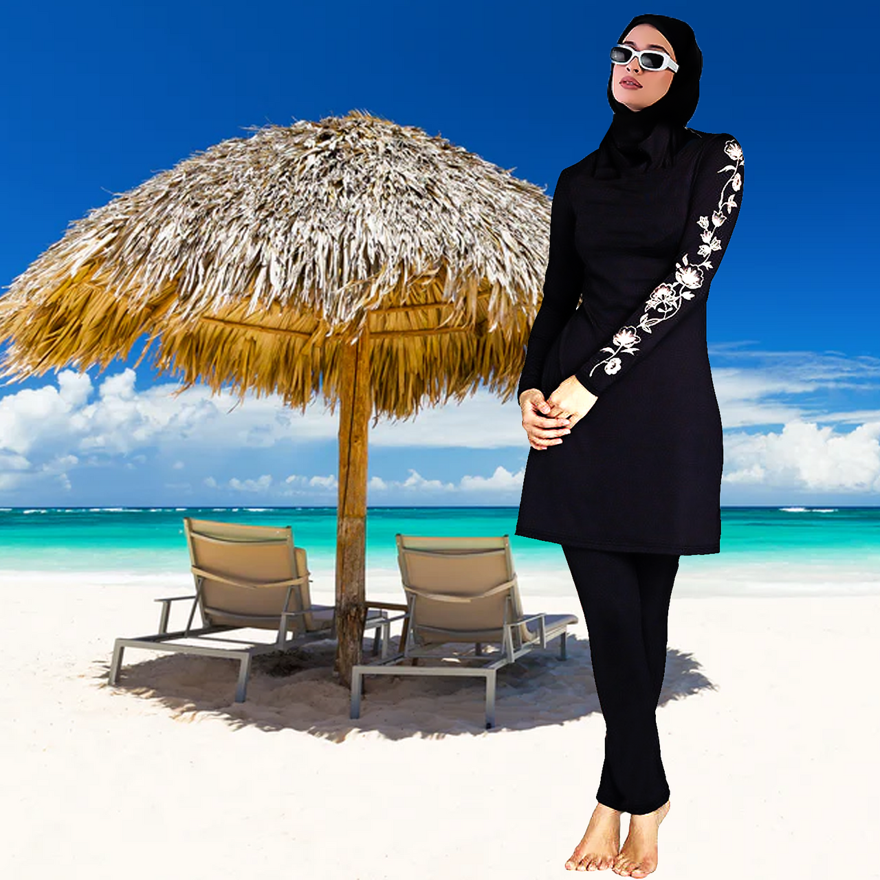 Modest BURKINI Muslim Women Full Cover Islamic Swimsuit Swimwear Bathing Suits Modest BURKINI Muslim Women Full Cover Islamic Swimsuit Swimwear Bathing Suits
