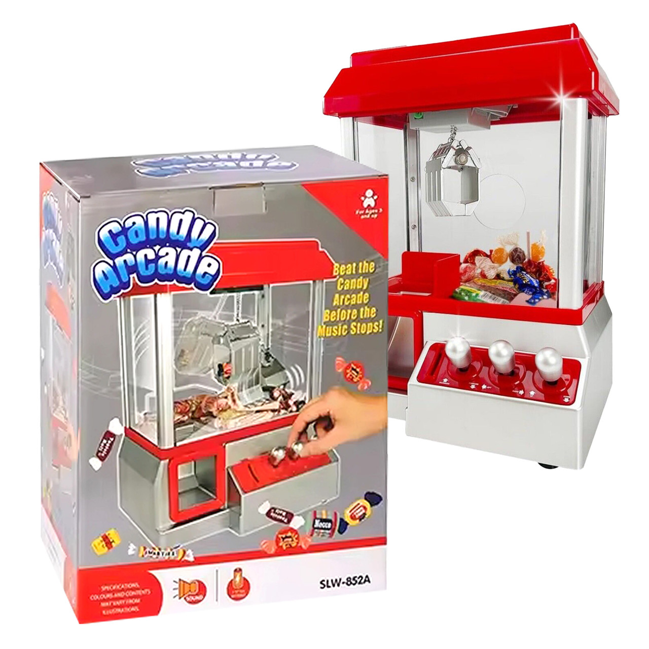 Candy Grabber Machine Toy Kids Parties Retro Fun Arcade Claw