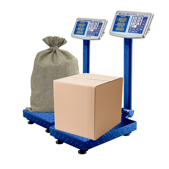 Heavy Duty Industrial Weight Digital Scales 200/300/500KG Stainless Steel LCD Display Floor Platform Foldable Memory (WIS 200/)