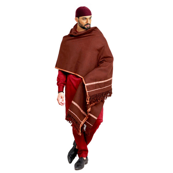 Afghan Mens BLANKET Sorban Kashmiri Rida' Shawl Patu Warm Traditional Woollen Blanket --- in 4 options