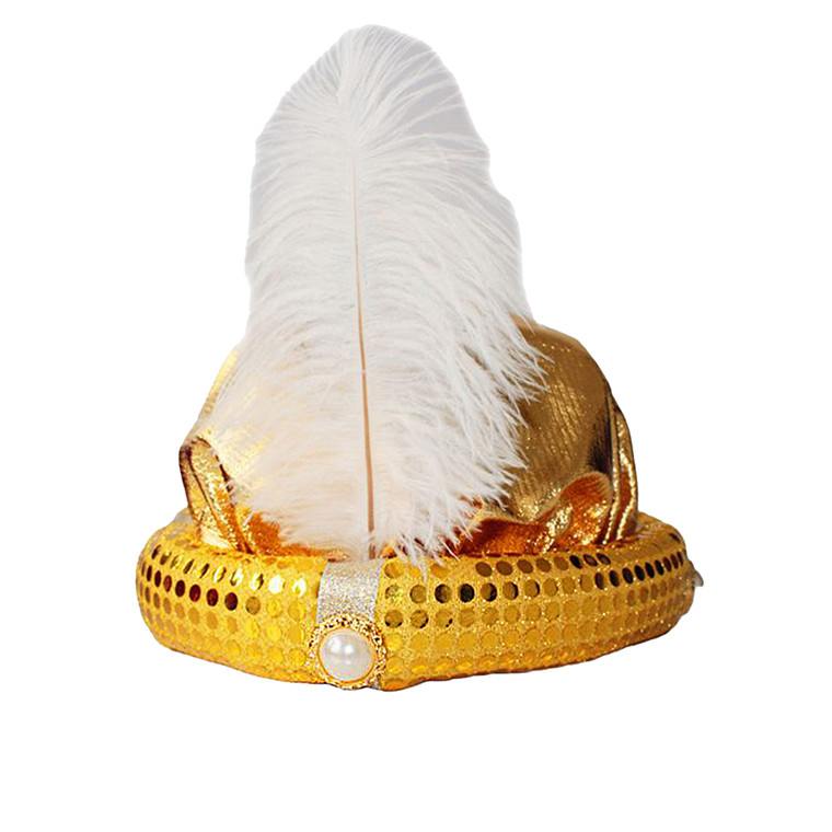 Aladdin Hat With Feather Kids Arabian Sultan Hat Aladdin Fancy Costume Dress Accessory