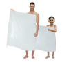 White Ihram - Adult, Teenager & Kids Thick Cool 2-Piece Islamic Ihram Blanket Towel for Hajj and Umrah Unstitched Premium Quality