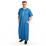 New ADULT SS Short Sleeve Moroccan Thobe Gown Robe Kaftan Dishdasha Kurta Shirt Long Mens Boys