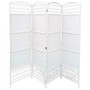 Panel Room Divider, Rattan Room Divider, Wood Room Divider, Folding Room Divider, Privacy Screen 4-Panel 6 feet 200 x 180 cm