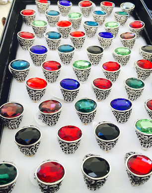 OMAR Arabic Desert Mens Bedouine Stone Ring Eid Black Blue Yemini Red Agate