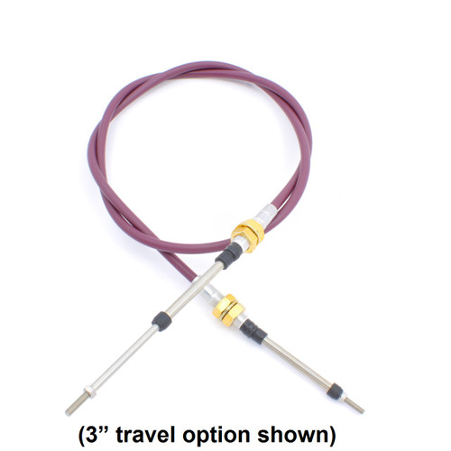 4 Series Push-Pull Cable, Bulkhead Hubs, M6 x 1.0 Rods, (choose travel option)