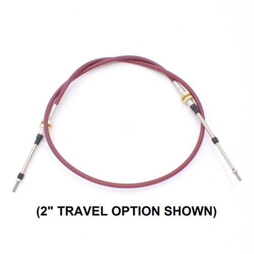 3 Series Push-Pull Cable, Bulkhead Hubs, M5 X .8 METRIC Rods, (choose travel option) X100-M3x22-LENGTH