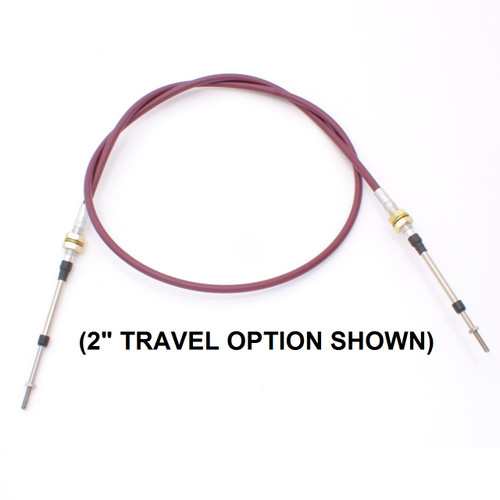 1032 PushPull Cable, Bulkhead Hubs, Choose Travel Option