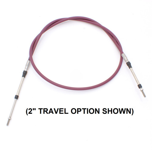 M5 x .8 PushPull Cable, Clamp Hubs, Choose Travel Option