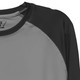 UPF 50+ long-sleeve raglan rash guard shirt black gray sholder