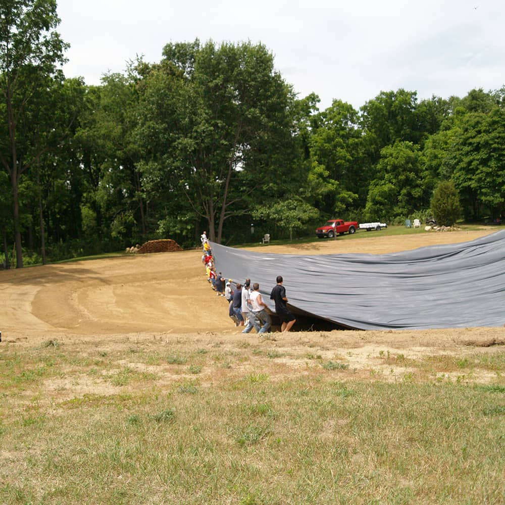 Laying Out Pond Liner