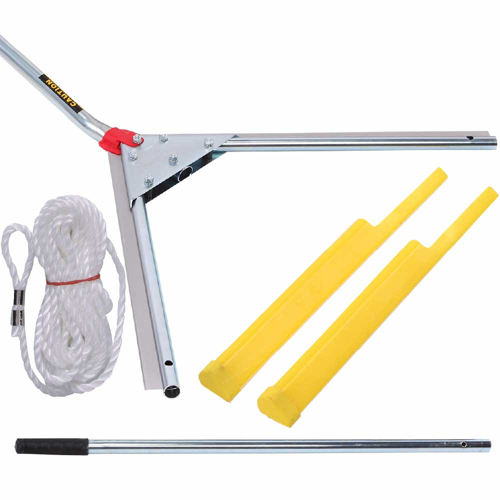 The Jenlis Weed Razer Express weed cutter with the blade covers and nylon rope.