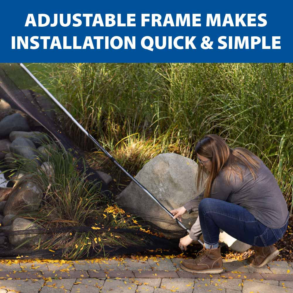 The Pond Guy PondShelter Net Cover Kit – Koi Pond Netting for Leaves & Debris