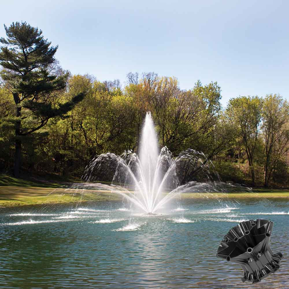 Kasco Mahogany Premium Nozzle on J Series Fountain - Fountain Not Included