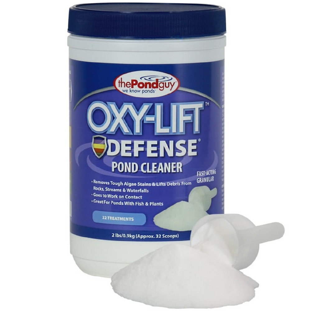 Oxy-Lift Defense Pond Cleaner Fast-Acting Granular two-pound jar (32 Scoops).