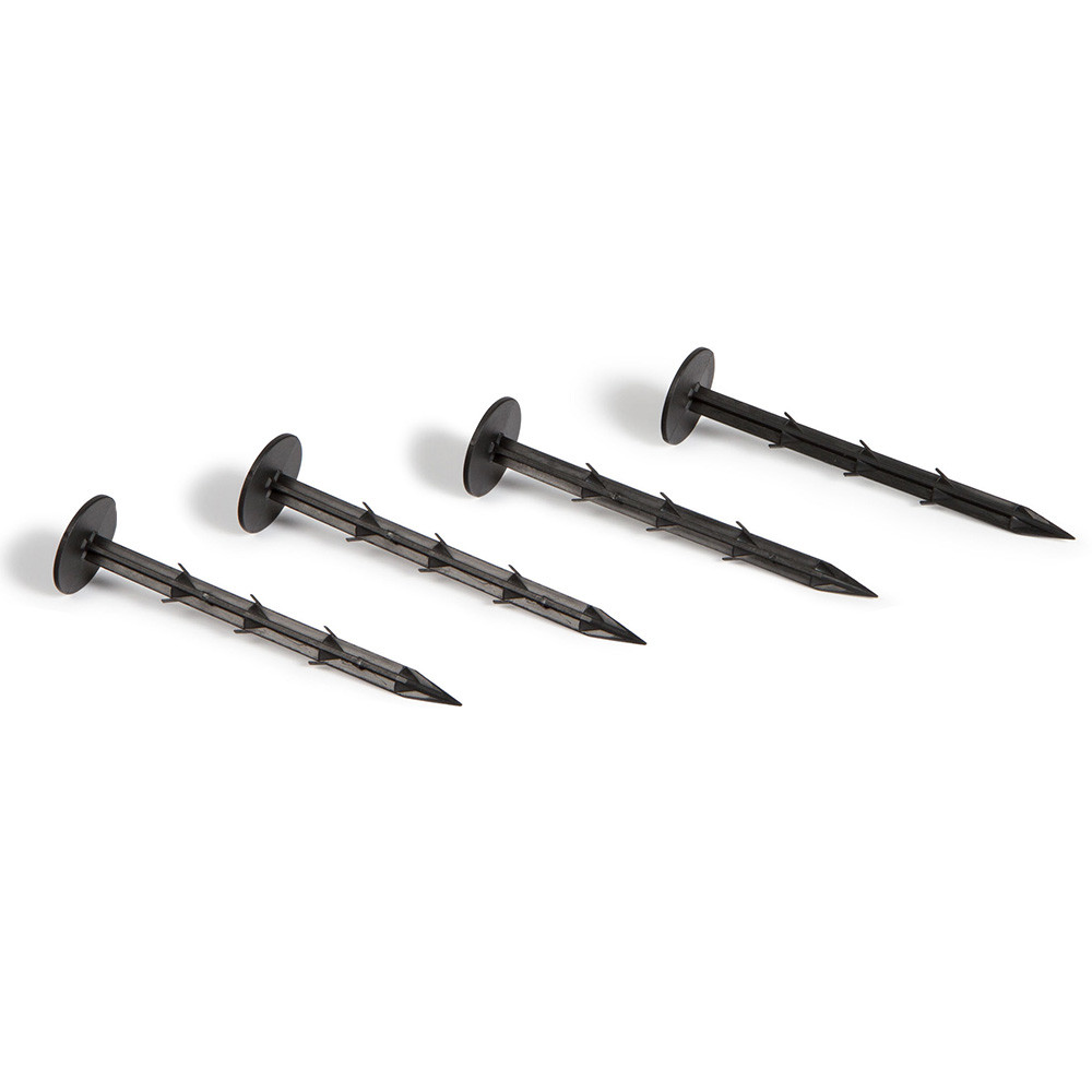 Four Ground Stakes Secure Net to the Ground