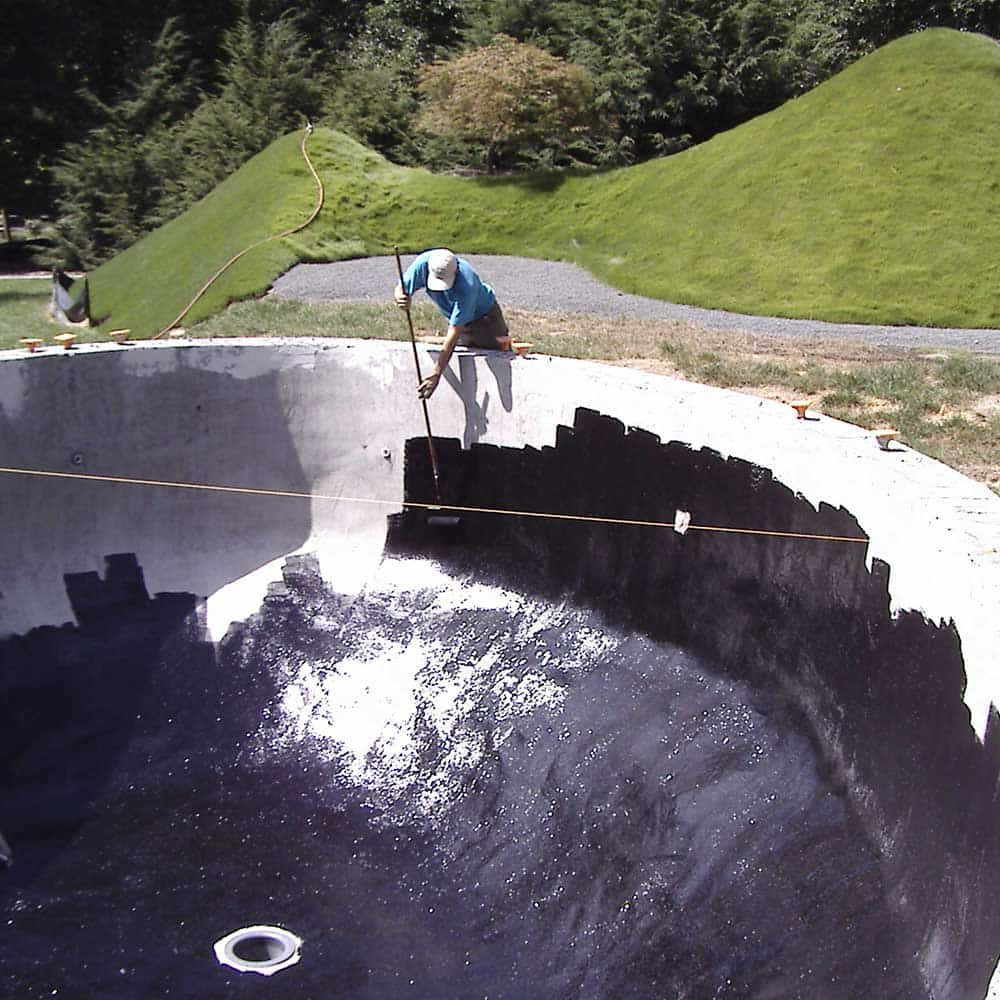 Black Epoxy Application Over Concrete