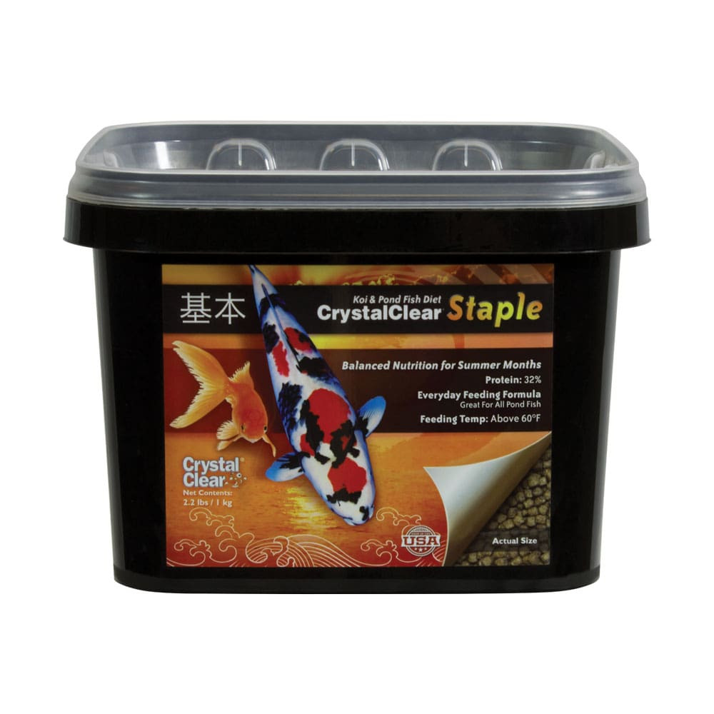 CrystalClear Staple Fish Food 2.2-pound black bucket