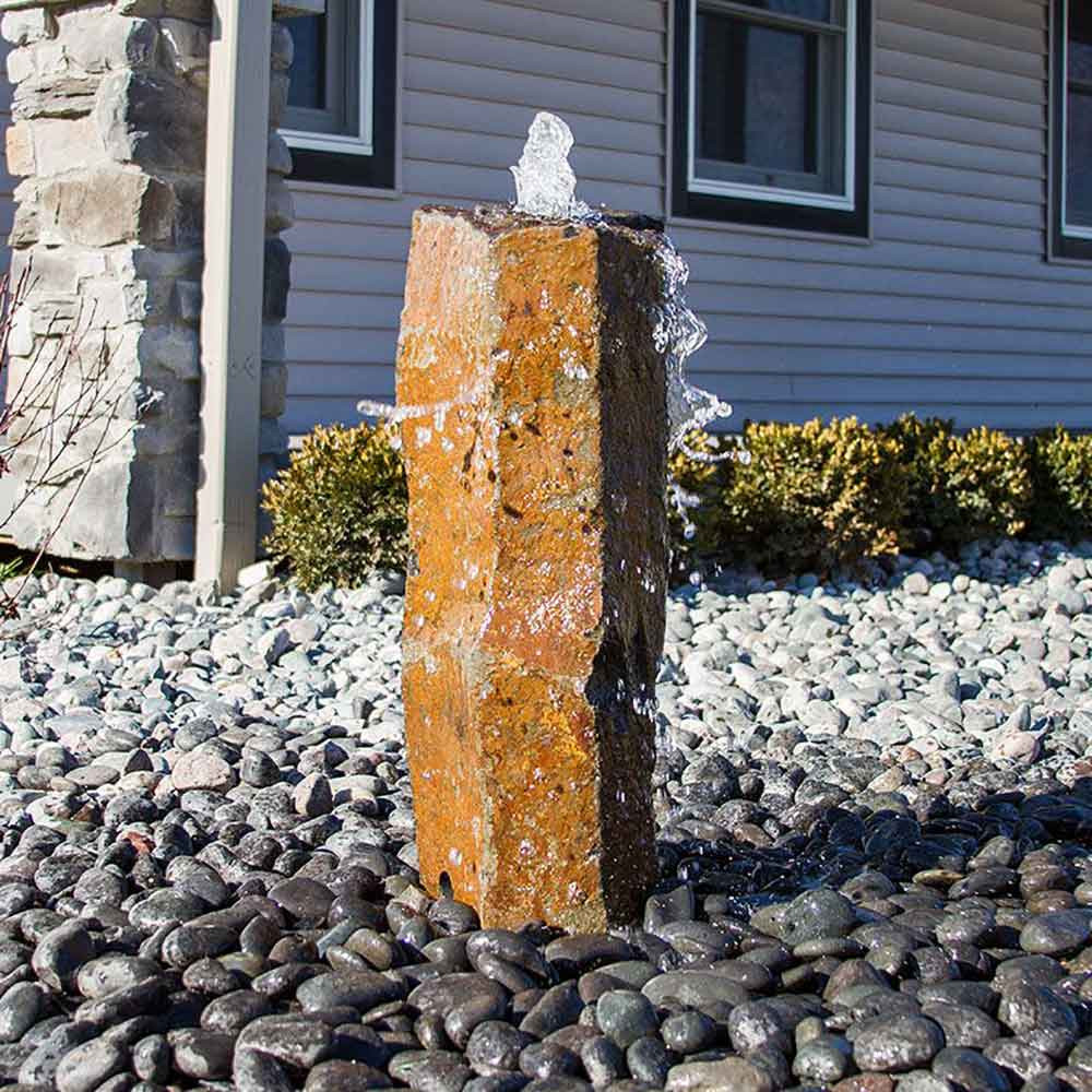Single Rustic Basalt Fountain Kit - Medium