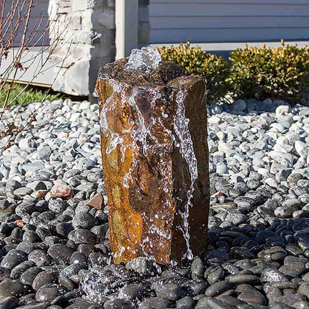 Single Rustic Basalt Fountain Kit - Small