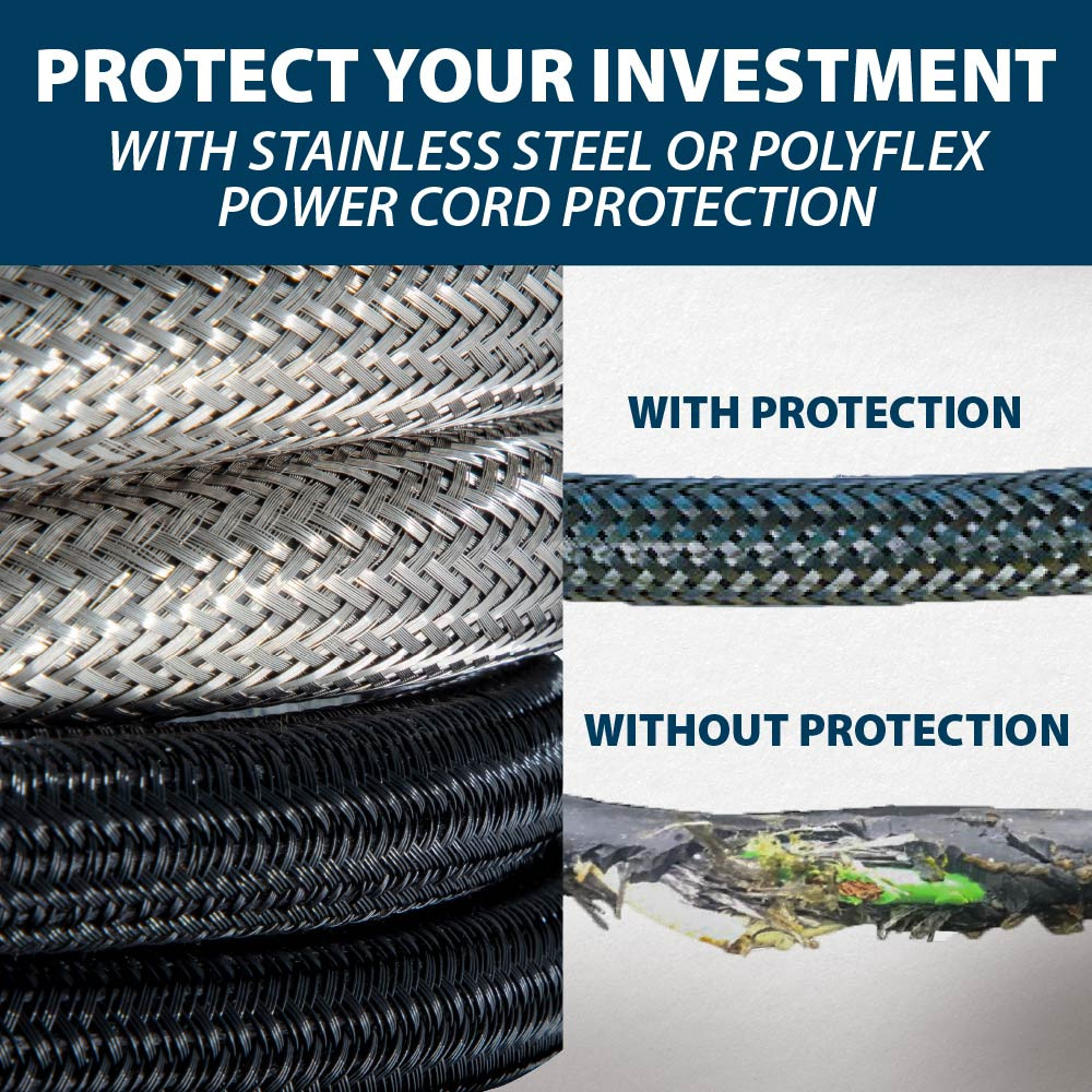 Close-up of a damaged power cord 