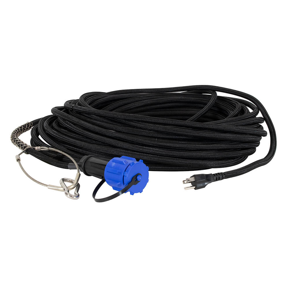 Power Cord Wrapped in PolyFlex Protective Sleeve