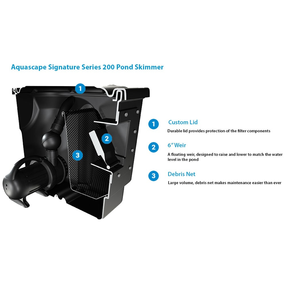 Aquascape Signature Series Pond Skimmer - 200 Features
