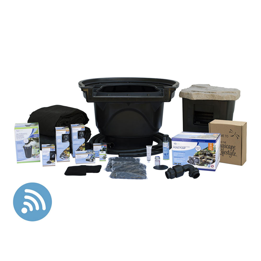 Simply Ponds 2100 XSH Gartenteich-Set – Komplettes Kit Mit Skimmer, Biofilter & 45mm Teichfolie Für Einfachen Teichbau