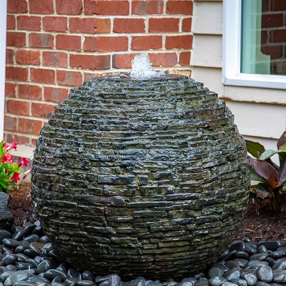 Aquascape Medium Stacked Slate Sphere Fountain