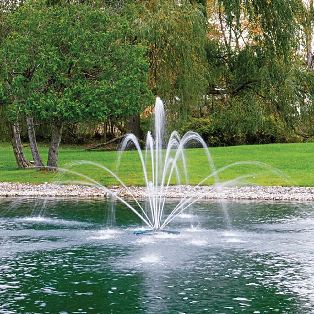 Double Arch and Geyser Nozzle Shown on 1/2 HP EcoSeries Fountain