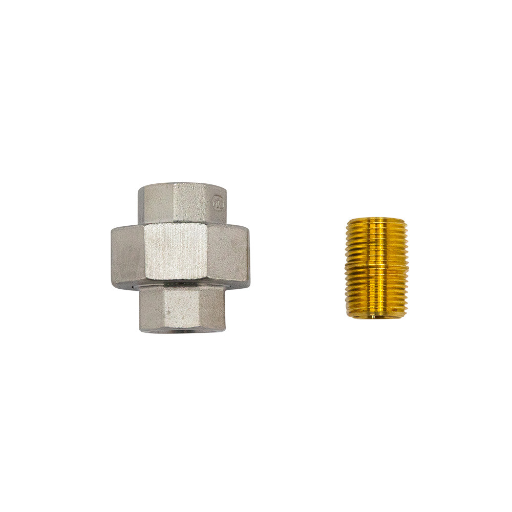 Airmax Stainless 3/8” Quick Connect Union With Nipple, PS60, LS120