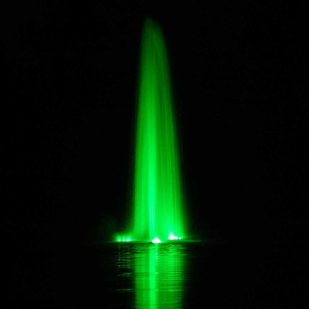 Airmax Gusher Spray Pattern Nozzle Shown on LakeSeries 3 HP Fountain With Lights - Fountain & Lights Not Included