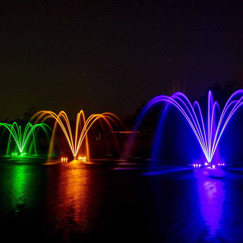 RGBW Color Changing LED Fountain Lights Set the Mood at Night