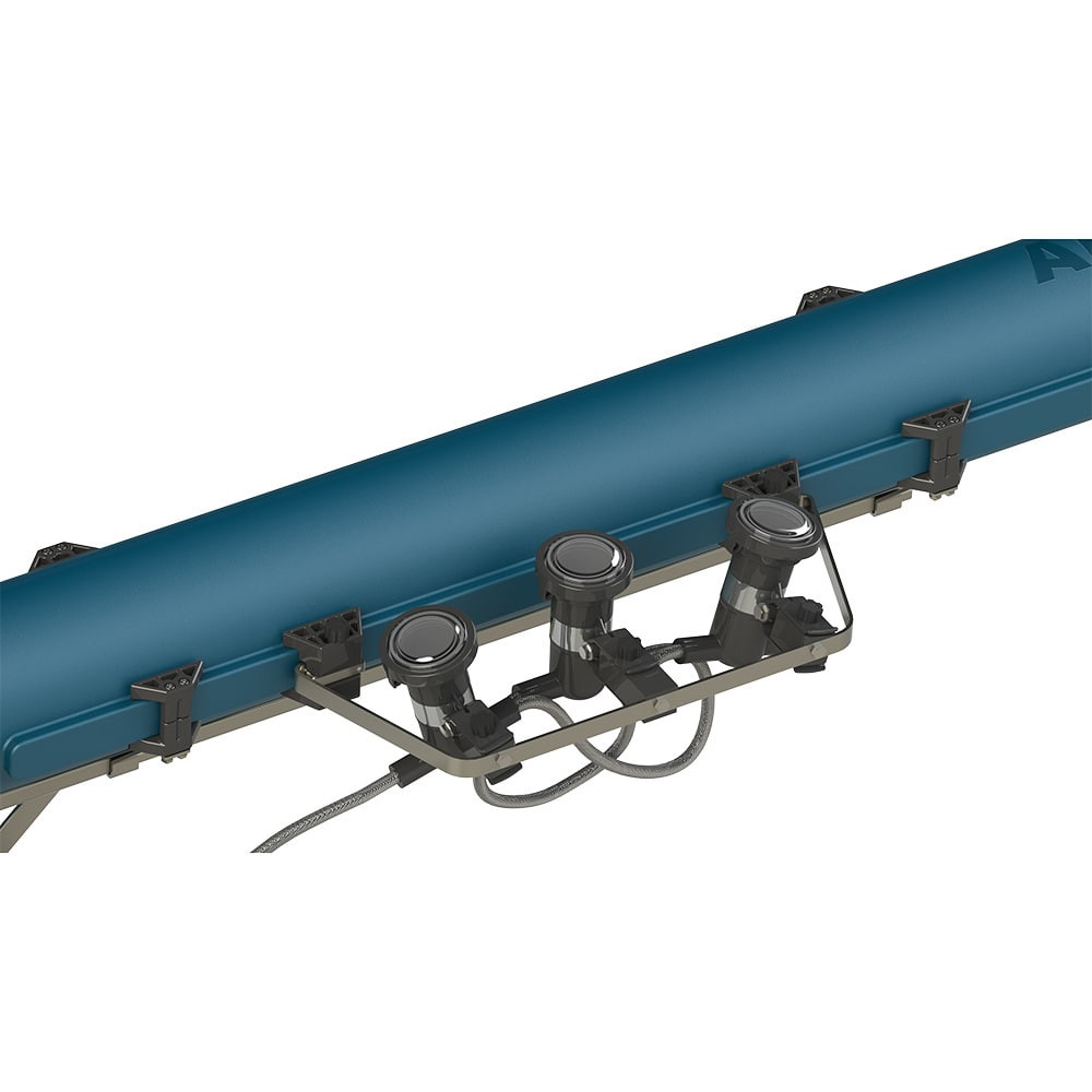 Airmax RGBW LED Lights and Bracket on LakeSeries Pontoon Float