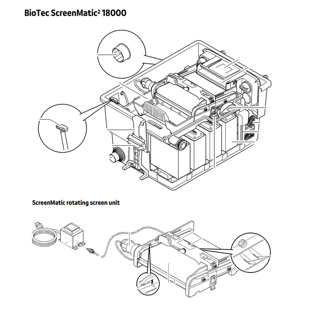 Oase BioTec ScreenMatic² Replacement Parts for Model 18000 Gravity Filter