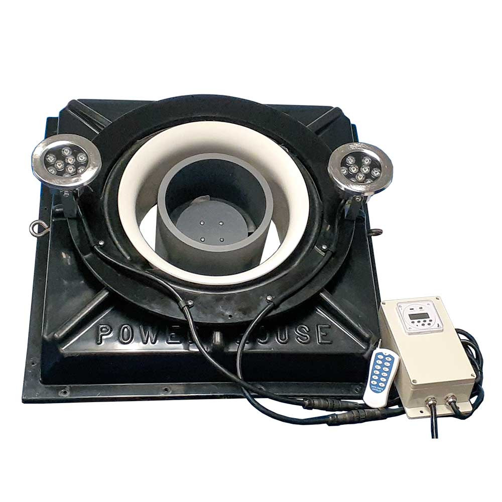 Power House RGB LED Light Ring on Square Float for Surface Aerators & Fountains