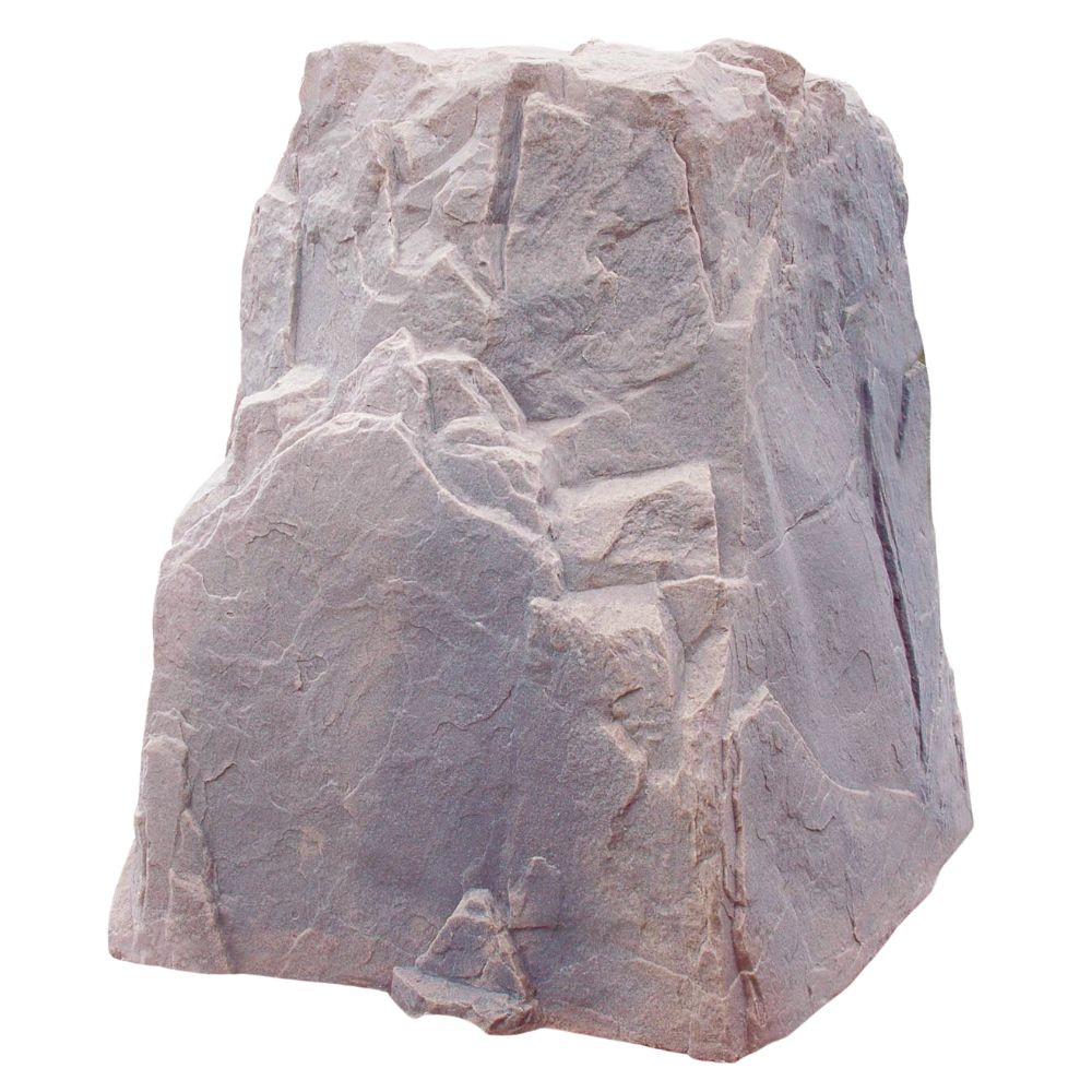 The DekoRRa Model 114 in Riverbed color, showcasing a natural gray stone texture with subtle variations for a realistic rock appearance in landscapes.